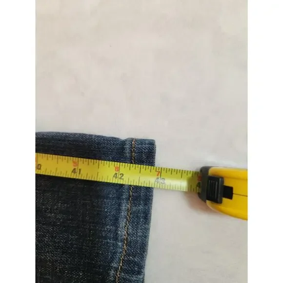 Levi's 524 Too Super Low Jeans Womens 11 32 X 33.5 Blue Rise Taper Superlow Y2k - Picture 9 of 12